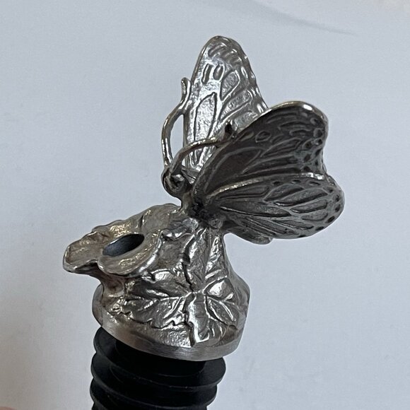 Butterfly Flower Wine Bottle Pourer Metal Gifts Liquor Bottle Spout - Picture 6 of 8